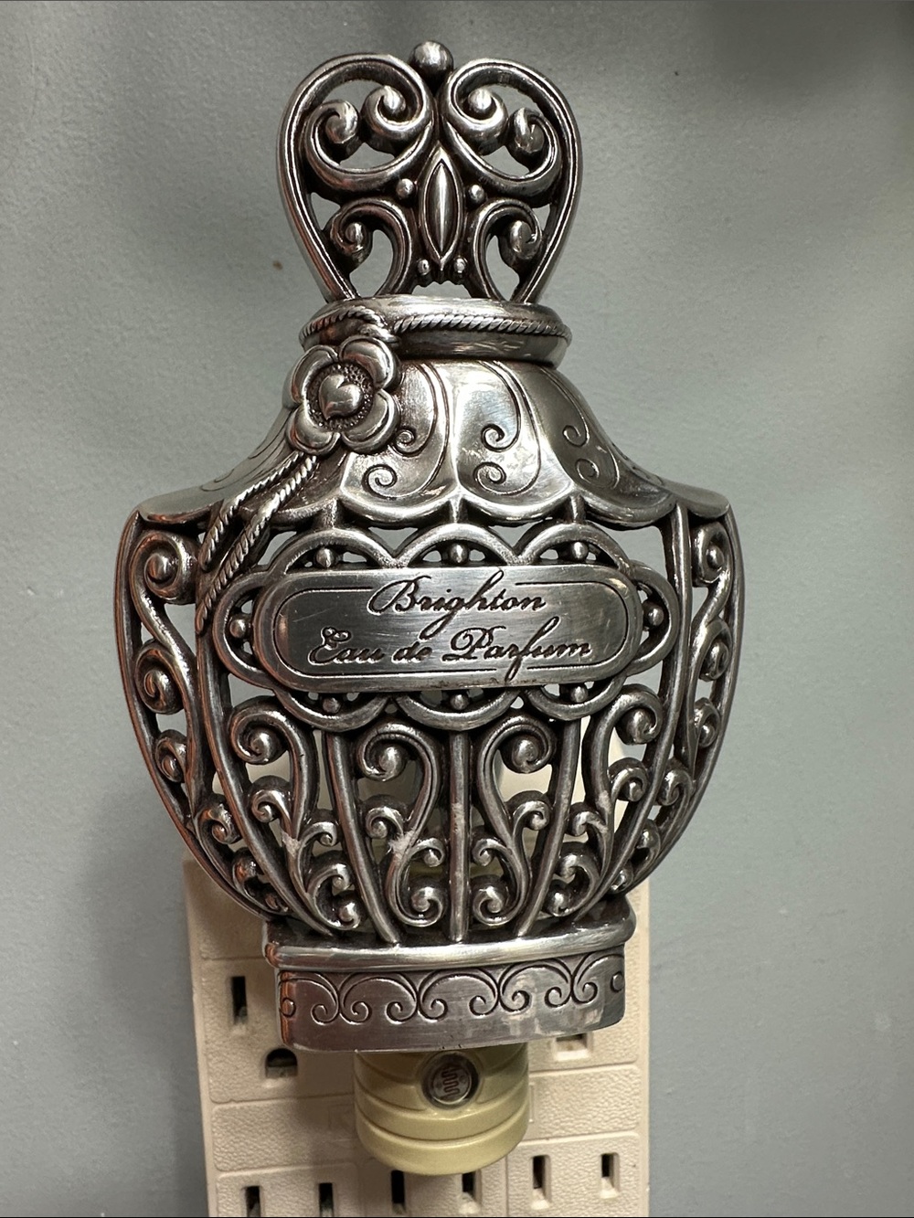 Brighton Silver Ornate Filigree Plug-In Night Light